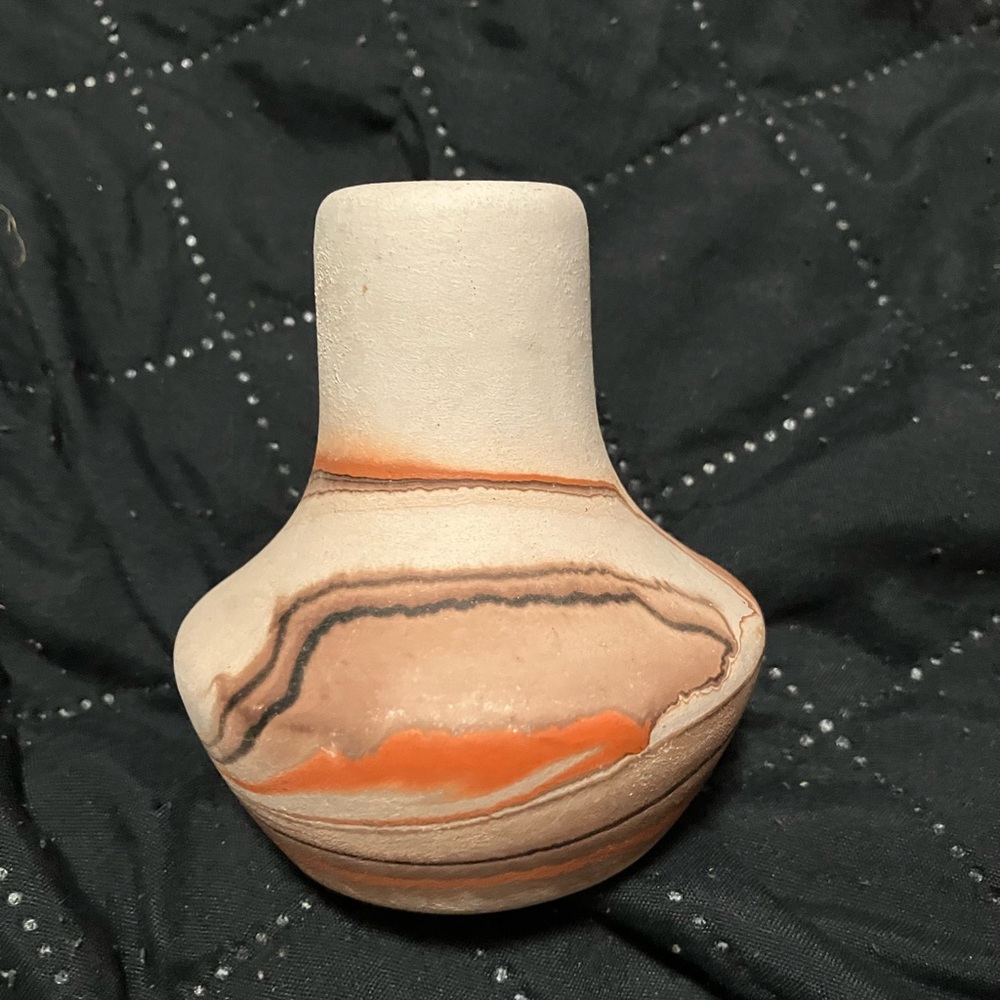 Vintage Nemadji Pottery Handmade Small Vase